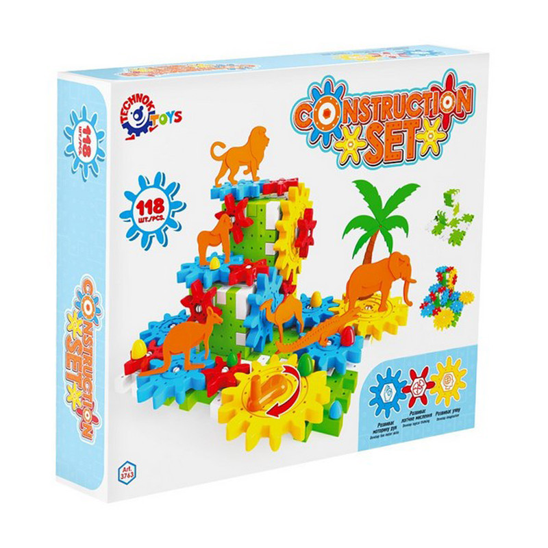 Дитячий набір конструктора "Шестерні з тваринами" 3763TXK 118 деталей Вінниця - фото 1