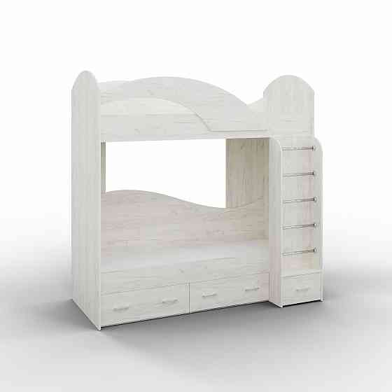 Кровать двухэтажная, Дуб Крафт Білий, 2040х1000х2000 Львов