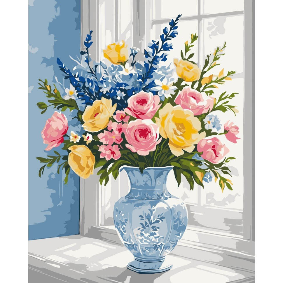 Картина за номерами "Квіти на підвіконні" 13130-AC 40х50 см Вінниця - фото 1