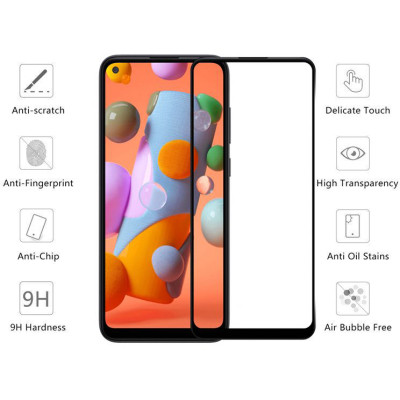Стекло защитное Drobak Samsung Galaxy A11 Black Frame A+ (494921) Винница - изображение 2