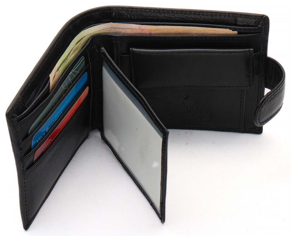 Черное классическое портмоне из натуральной кожи Marco Coverna MC-2003Н-1 Киев - изображение 7