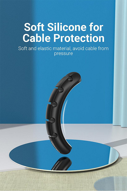 Органайзер Vention 7 Ports Desktop Cable Manager Black (KBSB0) Миколаїв - фото 2
