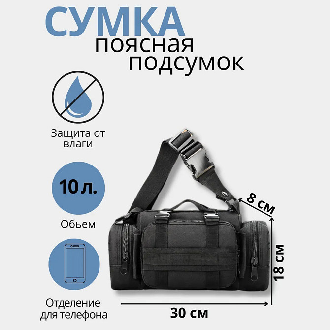 Мужская военная сумка через плечо, Сумка мужская брезентовая military, Сумки мужские тактические BK-25 Одесса - изображение 10