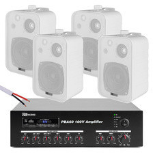 Колонка Zestaw białych głośników do muzyki w tle 4 x 4