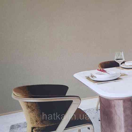 Обои виниловые на флизелине AdaWall Beta1.06х10  метровые однотонные под ткань под лен бежевые 1110-5 Киев