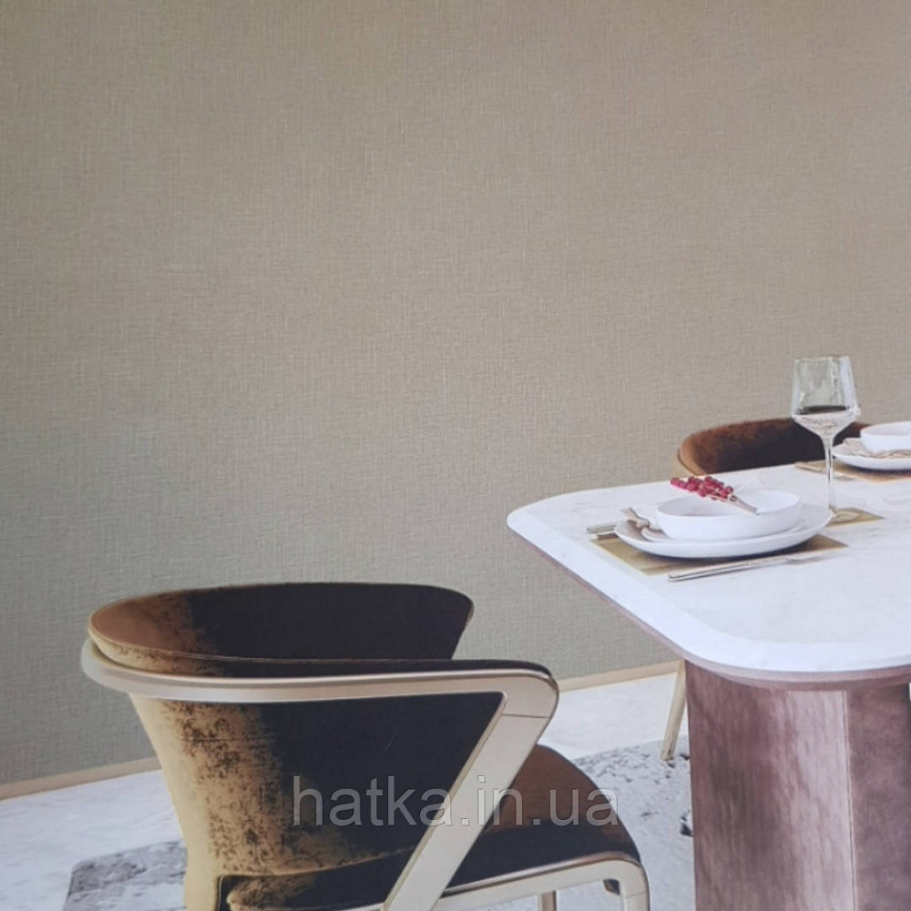 Шпалери метрові вінілові на флізелін AdaWall Beta метрові однотонні під тканину під льон бежеві Київ - фото 1