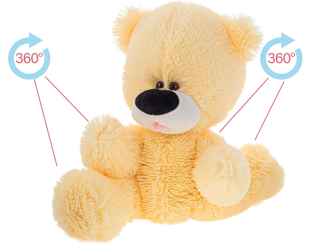 Ведмідь на шарнірах Аліна 50 см Персиковий Киев - изображение 3