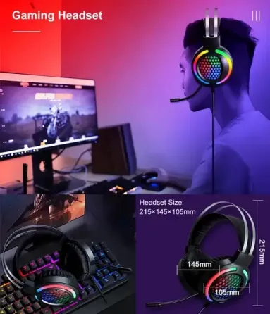 Игровой комплект клавиатура и мышь наушники коврик 4в1 Linmoni TF-400 Kit с RGB подсветкой для геймеров Коломия