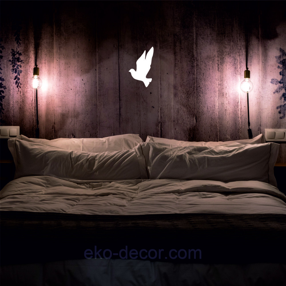 Декоративное настенное Панно «Птичка» Декор на стену(цена за 1шт) 30*18 см, Белый Киев - изображение 4