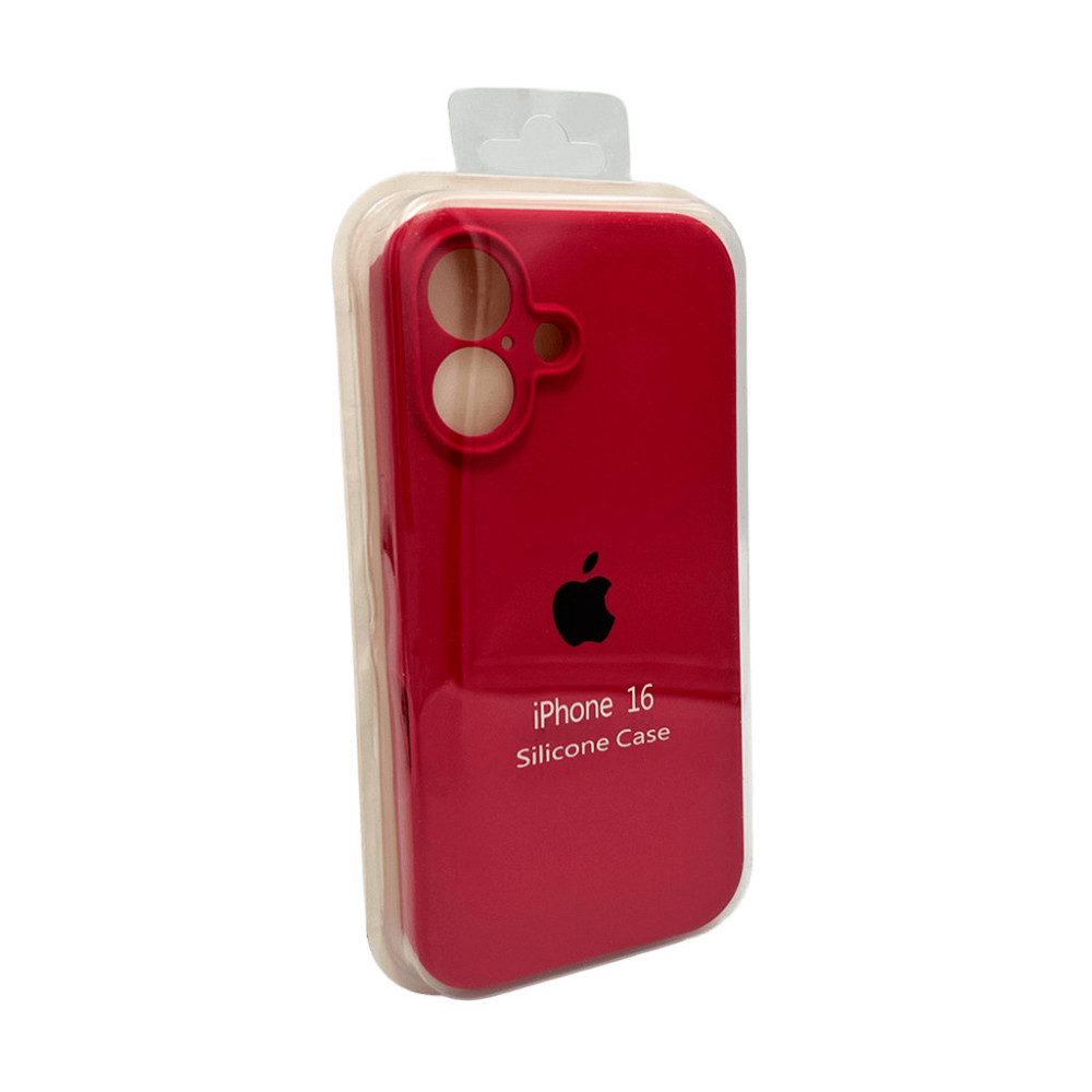 Чохол для смартфона Silicone Full Case AA Camera Protect for Apple iPhone 16 20,China Red Київ - фото 2