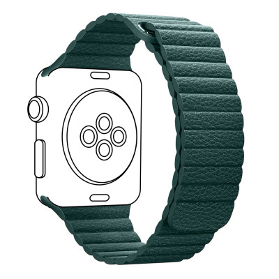 Ремінець до смарт-годинника Armorstandart Leather Loop для Apple Watch 42 (Series 11-10)/41/40/38 Forest Green (ARM53317) Вінниця - фото 1