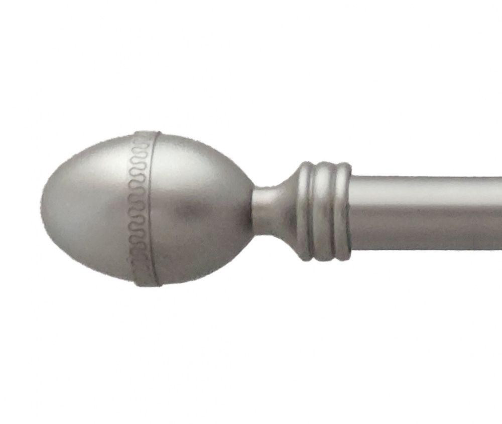 Карниз Orvit Фарже металевий однорядний техно гладка труба кільце металеве Сатин 25 мм 160 см (00-00026313) Львів - фото 2