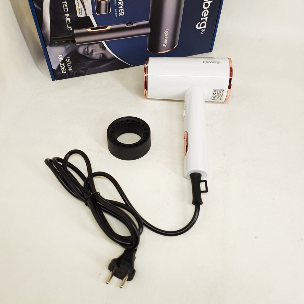 Портативний фен для укладання волосся Rainberg RB-2260 1500Вт, Фен побутовий для волосся QX-39 Львів - фото 10