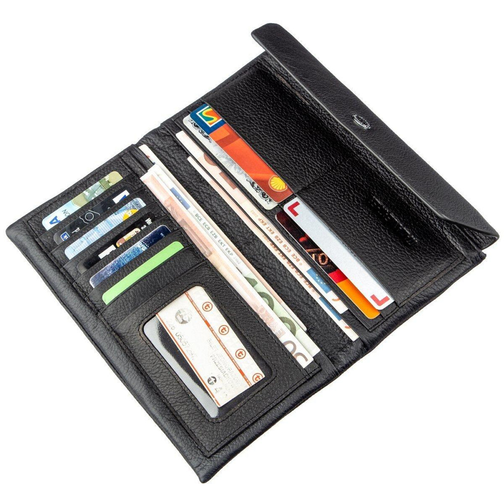 Незаурядный женский клатч Черный (ST Leather) Киев - изображение 7