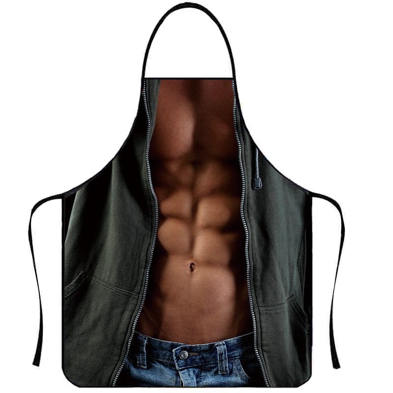 Фартух з приколом для чоловіків торс 80 на 60 см різнобарвний Київ - фото 1