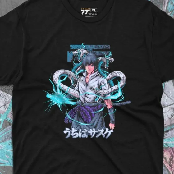 Футболка для подростка мальчика с принтом Наруто Саске Учиха 5 Размер 160 Anime10511 Днепр