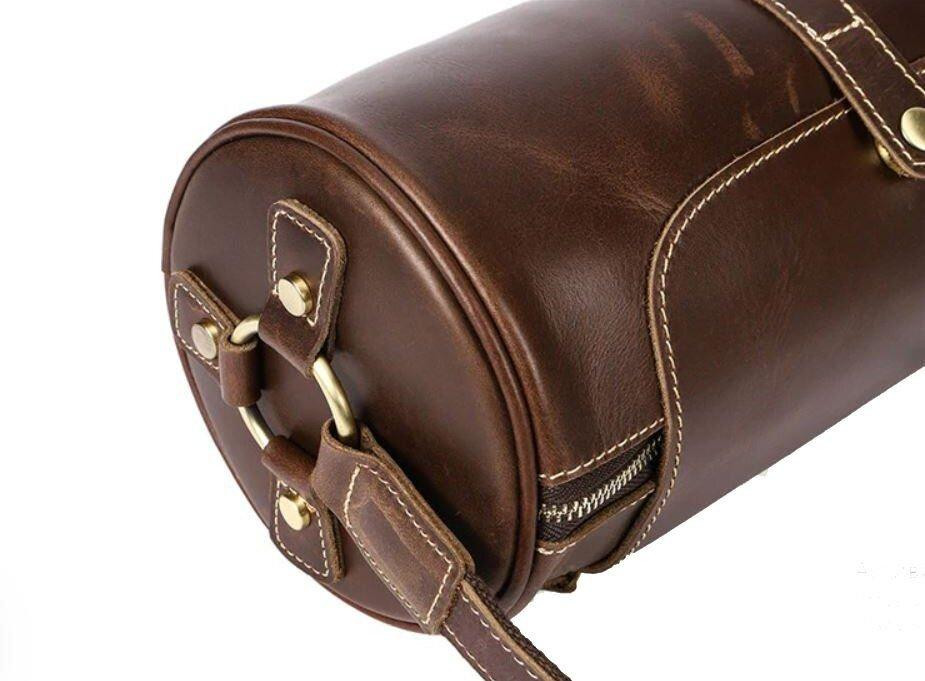 Сумка чоловіча закруглена Vintage 14694 Коричнева Київ - фото 9