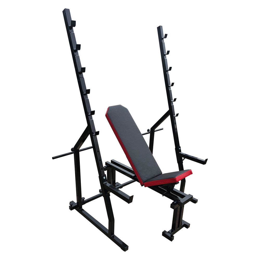 Лавка для жиму регульована 40 на 40 мм + Стійки для присідання під штангу 40 на 40 мм Київ - фото 1