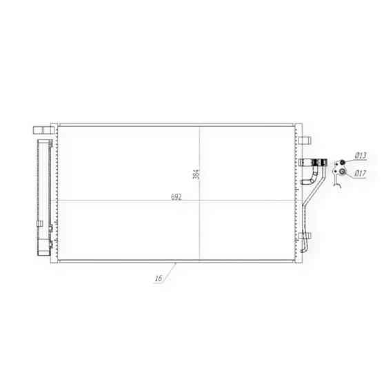 Радиатор Hyundai iX35, Kia Carens, Sportage 1.6, 2.0 10- кондиционера Мукачево