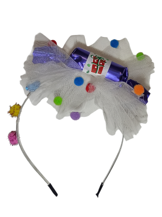 Обруч для волос новогодний конфетка с фатином one size ручная работа фиолетовый Киев