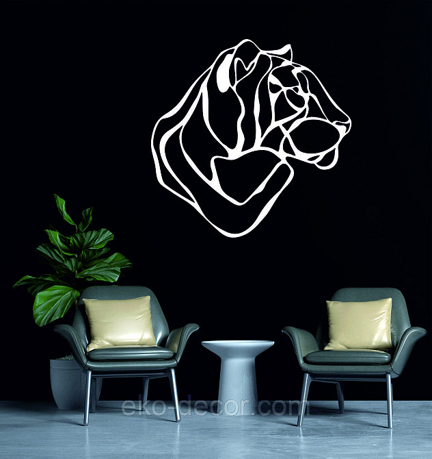 Декоративное настенное Панно «Тигр» Декор на стену 70*70 см, Белый Киев - изображение 1