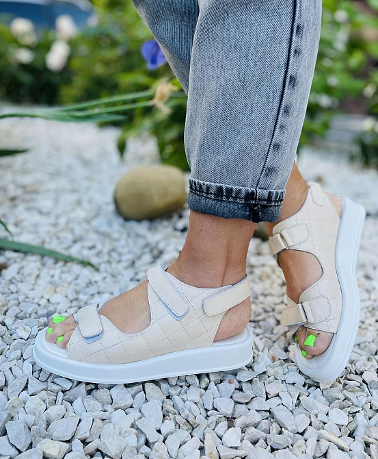 No brend Босоніжки жіночі 19-1 бежеві (літо, шкіра натуральна) (5082) Коломыя - изображение 3