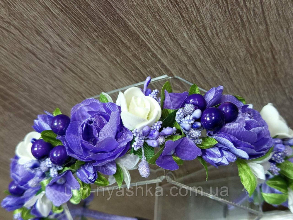 Обруч з трояндочками "Фіолетовий Пишний" Кривий Ріг - фото 2