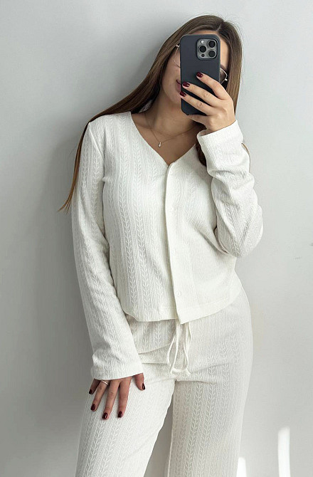 Універсальний жіночий костюм для дому та вулиці Молочний XL-2XL Харків - фото 1