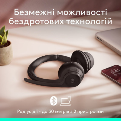 Наушники Logitech Zone 300 Bluetooth Graphite (981-001407) Винница - изображение 6