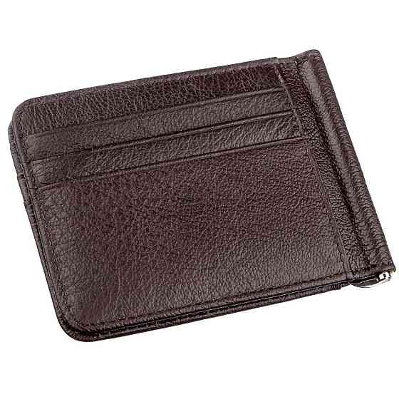 Стильний чоловічий Затискач ST Leather 18941 Коричневий Київ
