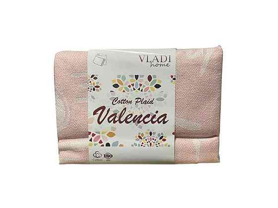 Плед 140х200см Валенсия VANILLA LOVE белый-яск.роз-дым ТМ VLADI Киев