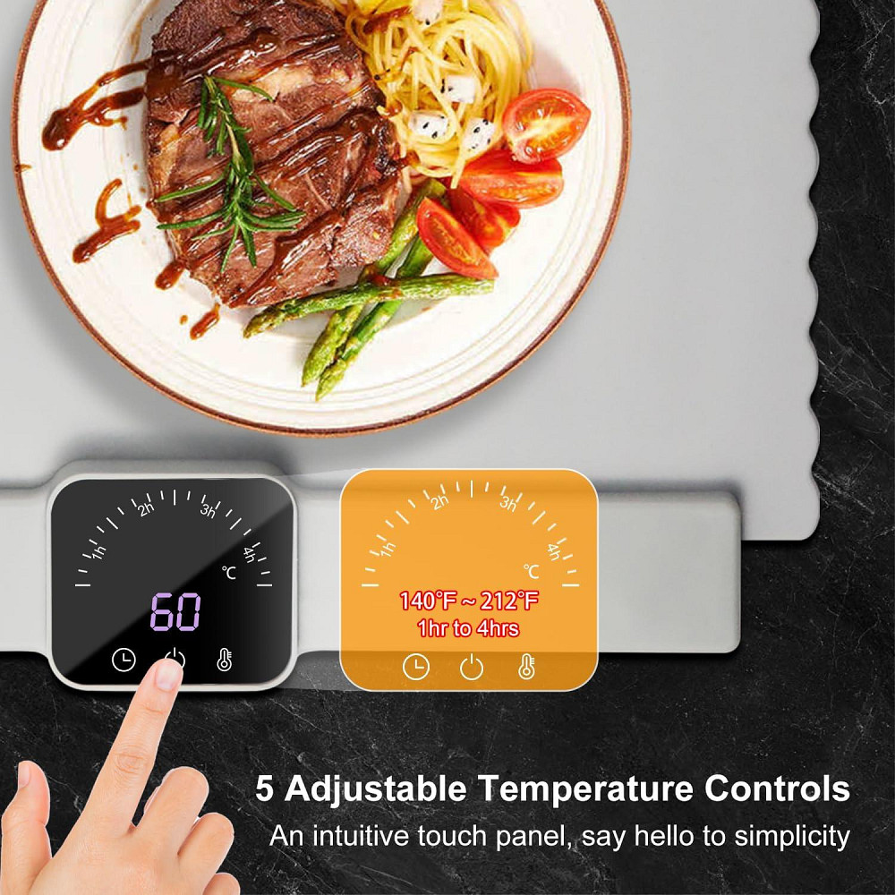 Портативний силіконовий килимок для підігріву їжі S - 501 66*39см Луцьк - фото 2