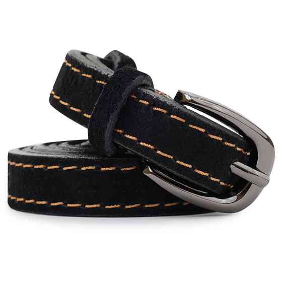 Замшевый женский ремень Vintage 20764 Черный Киев