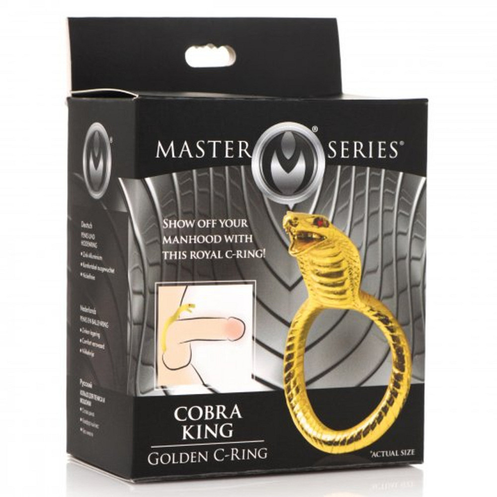 Эрекционное кольцо на пенис Cobra King золотистое Sex Aura Киев - изображение 5