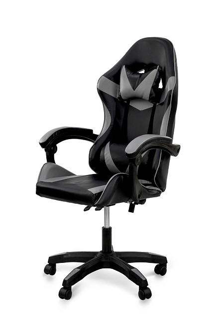 Крісло геймерське Слім, чорний/сірий Київ - фото 1