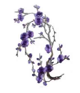 Аппликация на одежду термо Сакура фиолетовая Киев