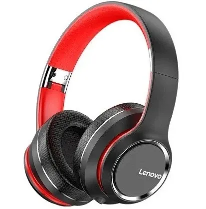 Бездротові накладні навушники з мікрофоном Lenovo HD200 Bluetooth складна гарнітура для ігор з шумозаглушенням, червоно-чорний Запоріжжя