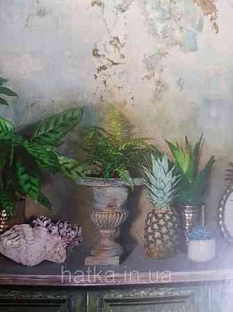 Шпалери вінілові Grandeco One roll one motif 2 A39001 панно ф'южн рослини фрукти підставки на старовинному Київ