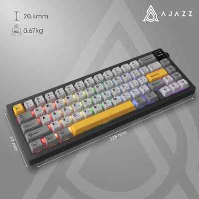 Клавіатура Ajazz AK650 Flying Fish Switch Black RGB USB/Wireless/Bluetooth UA Black (AK650-FF-BGY) Вінниця