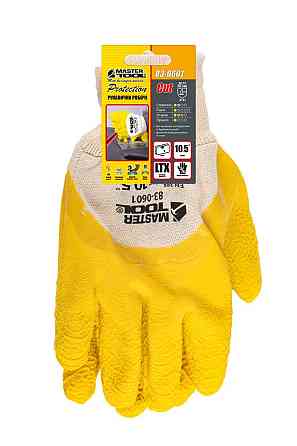 MASTERTOOL Рукавички бавовняні MASTERTOOL латексне ребристе покриття ¾ 10.5" жовті 83-0601 Коломия