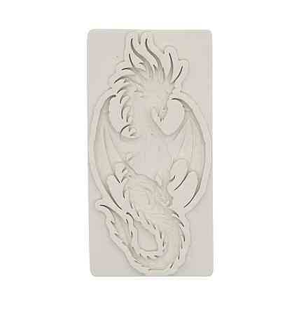 Молд силиконовый Дракон 90 на 45 мм серый Киев