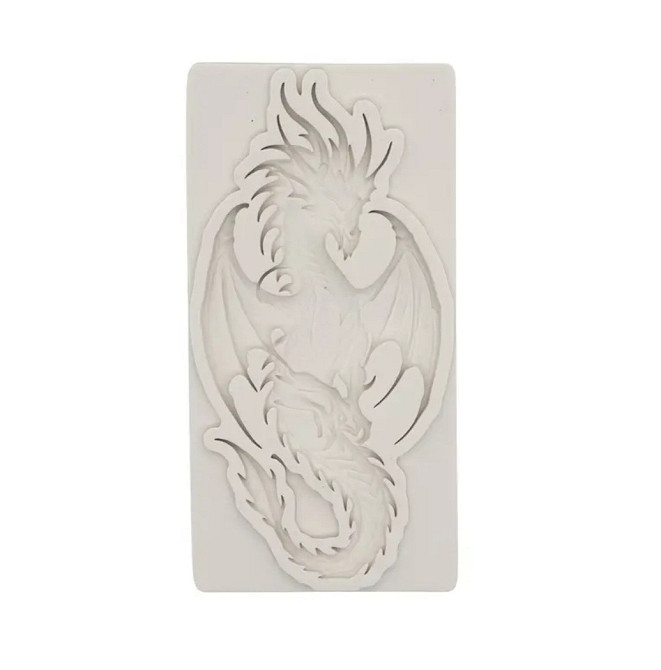 Молд силиконовый Дракон 90 на 45 мм серый Киев - изображение 3