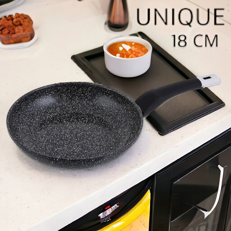 Сковорода UNIQUE UN-5132  18 см гранит темный Одесса - изображение 1