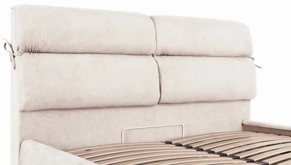 Кровать Edinburgh Comfort 140 х 190 см Мисти Milk С подъемным механизмом и нишей для белья Бежевый Киев - изображение 6