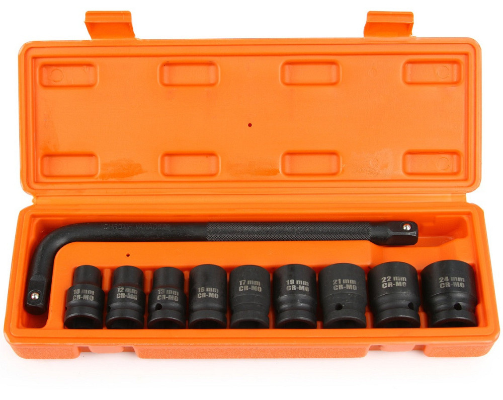 Набор торцевых головок 1/2» 9 шт с L-образных ключом в кейсе Mar-Pol (M58235) Нововолынск - изображение 3