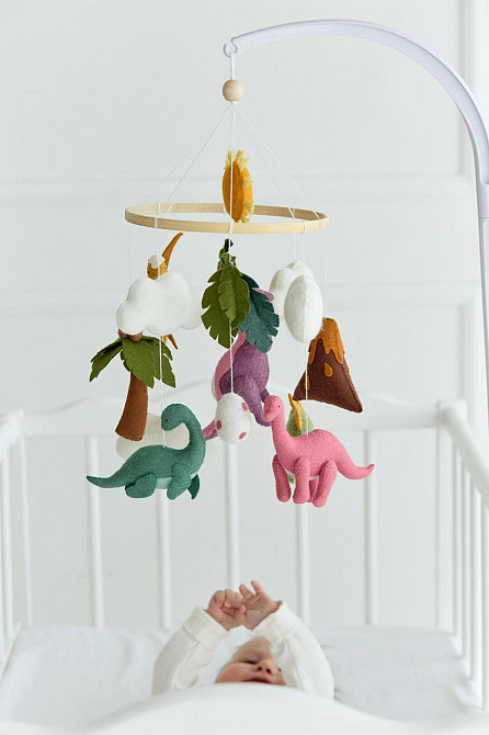 Детский музыкальный мобиль на кроватку для младенцев WoollyFox 