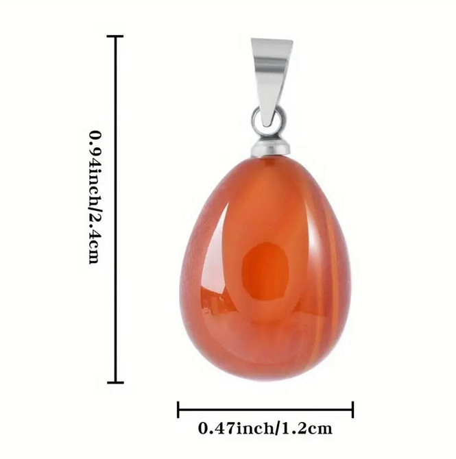 Подвеска из натурального сердолика, капля Киев - изображение 4