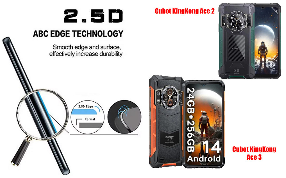 Защитное стекло ArmorGlass для Cubot KingKong Ace 2, KingKong Ace 3 – устойчивое к царапинам и ударам Киев - изображение 2