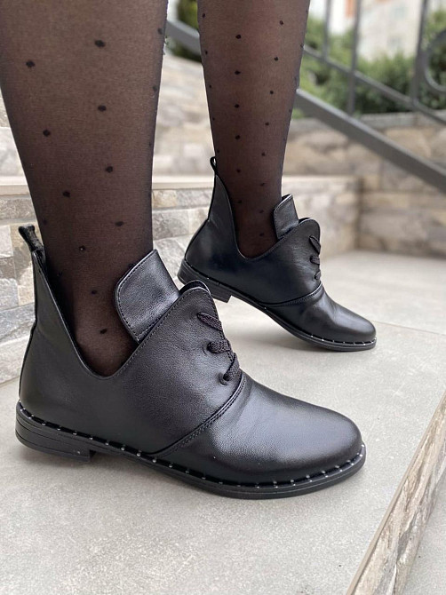 Ботильйони жіночі KRISTINA чорні натуральна шкіра весна-осінь 37р.39р. (3268) Коломия - фото 8