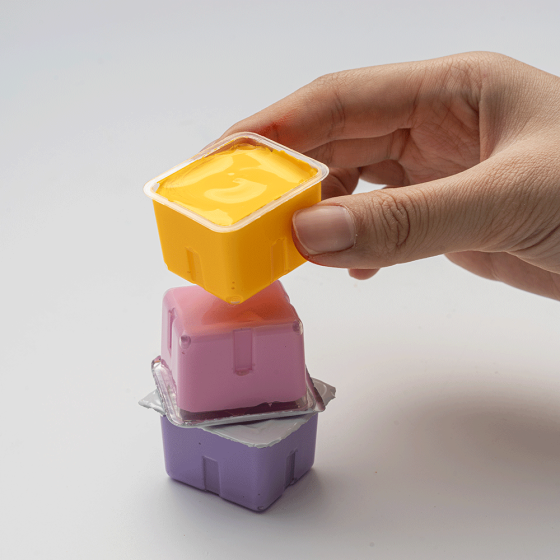 Набор гуашовых красок Jelly Cup 24×30мл зеленый пластиковый пенал HIMI Киев